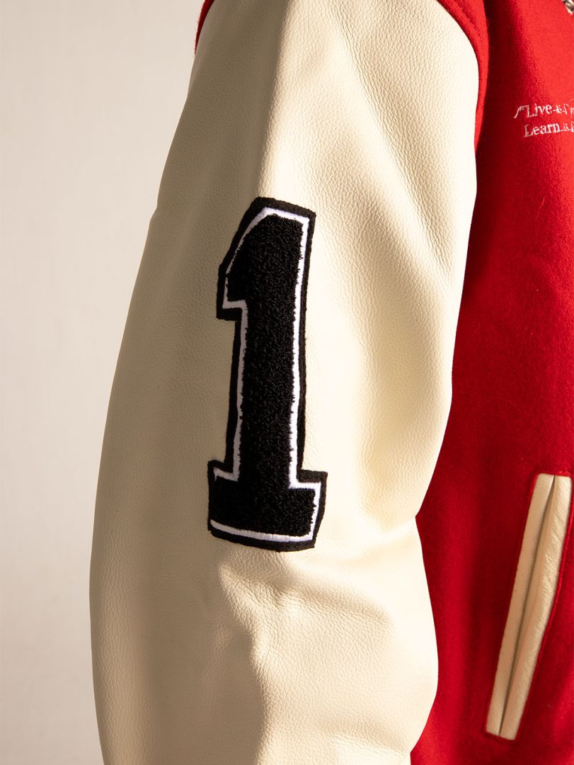 CheckmatexDelvon Jae Varsity Jacket in Navy Blue
