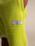 Bleach Tie Dye Shorts in Green