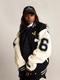 Checkmate Anywear Varsity Jacket in Black & White