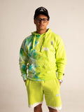 Bleach Tie Dye Hoodie in Green