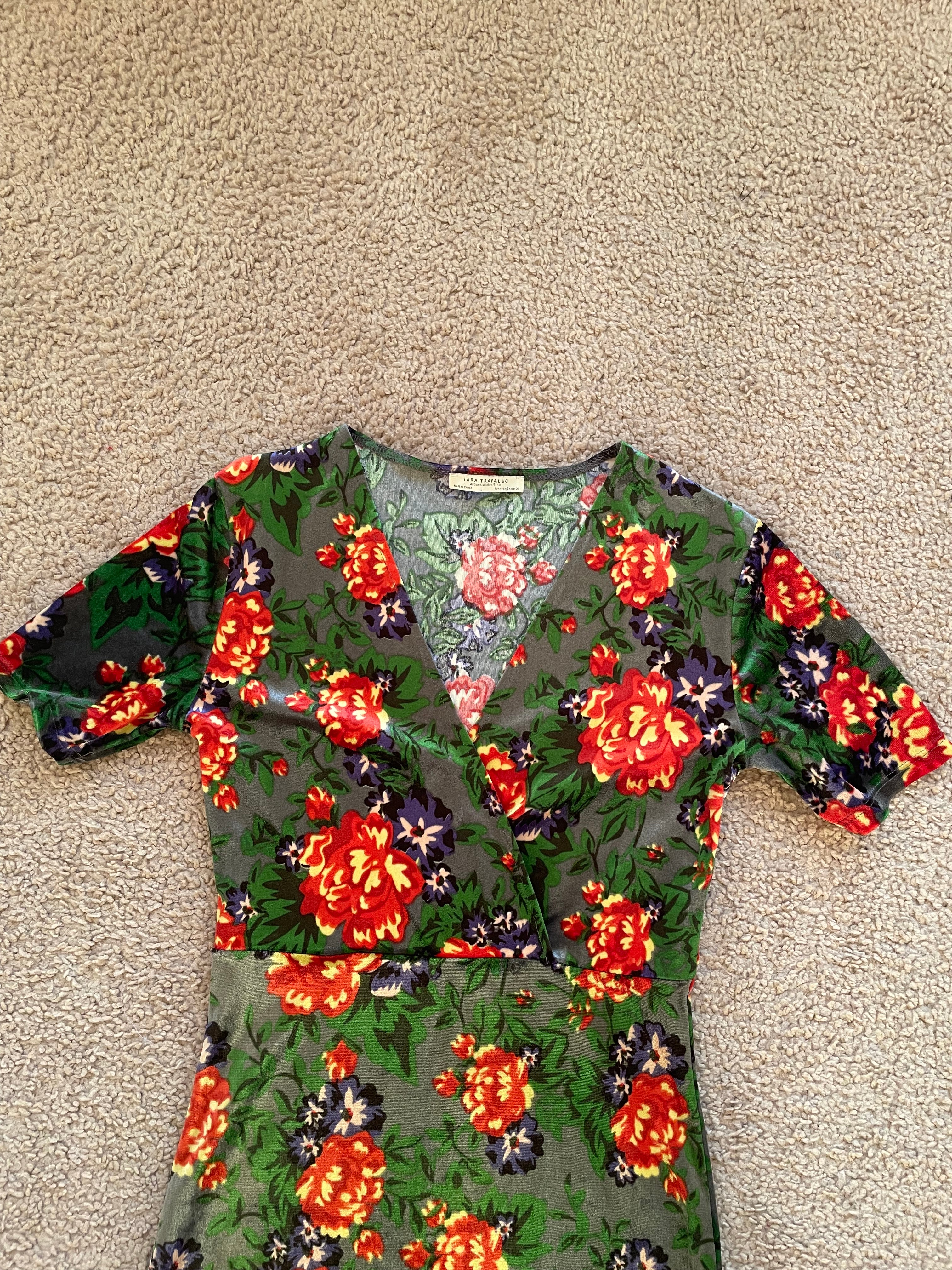 Multi-color Flower Midi Dress