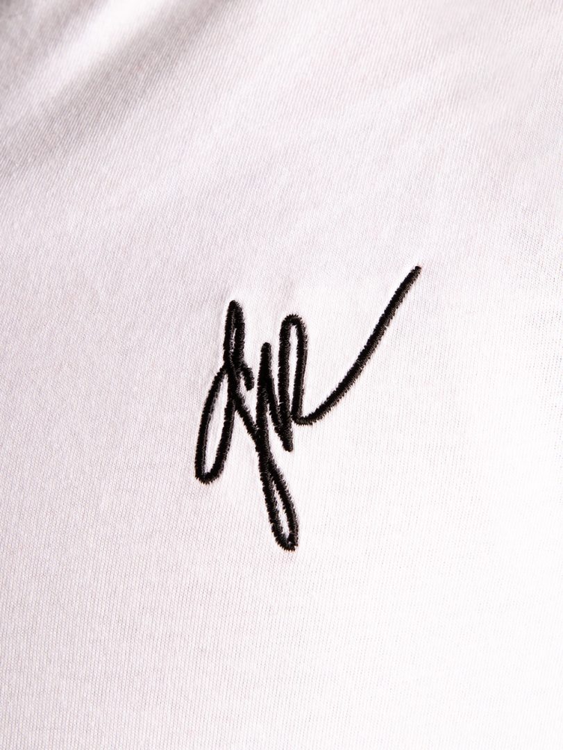 Checkmate Anywear Embroidered Signature Jersey Cotton T-shirt in Yellow