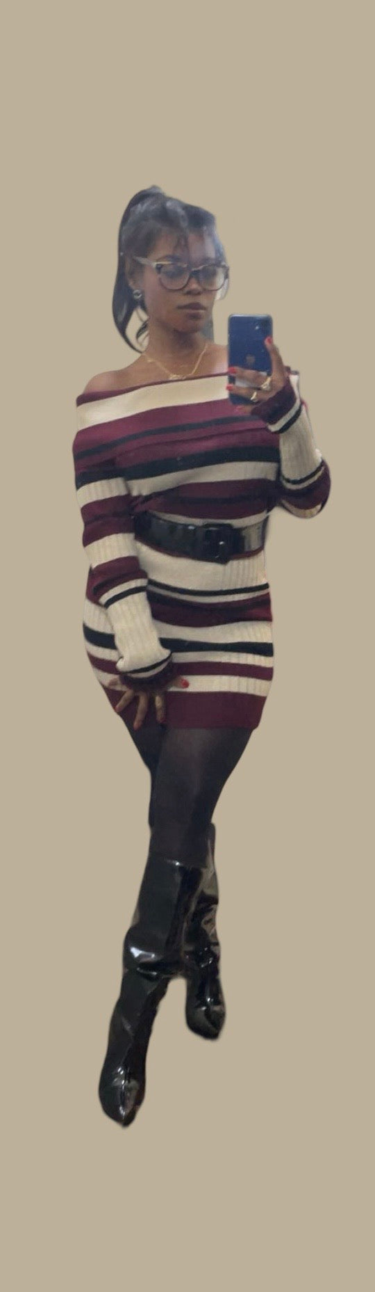 Striped Sweater Dress