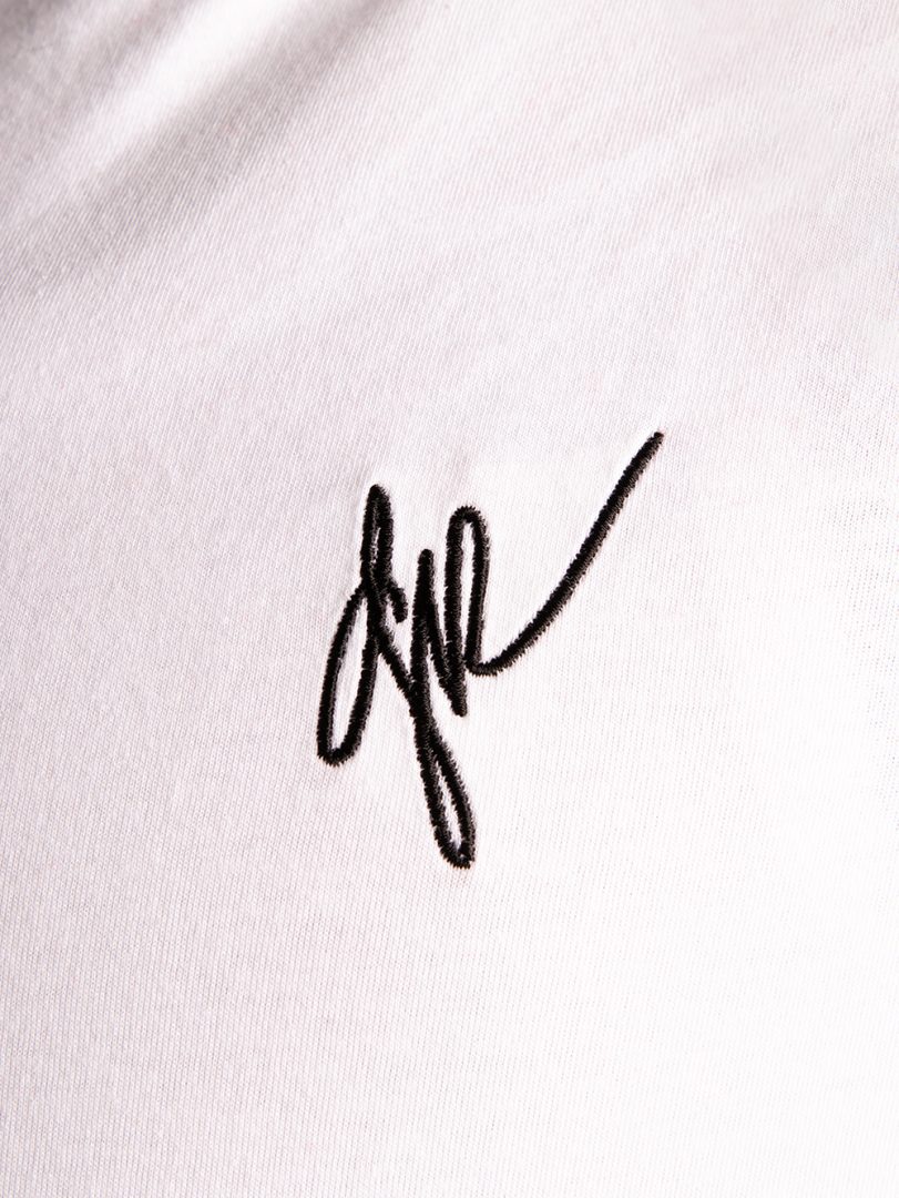 Checkmate Anywear Embroidered Signature Angel Jersey Cotton T-shirt in White
