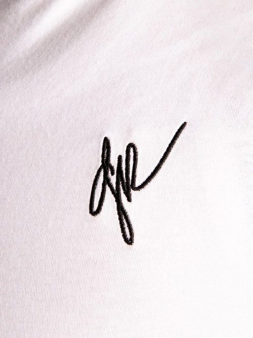 Checkmate Anywear Embroidered Signature Angel Jersey Cotton T-shirt in White