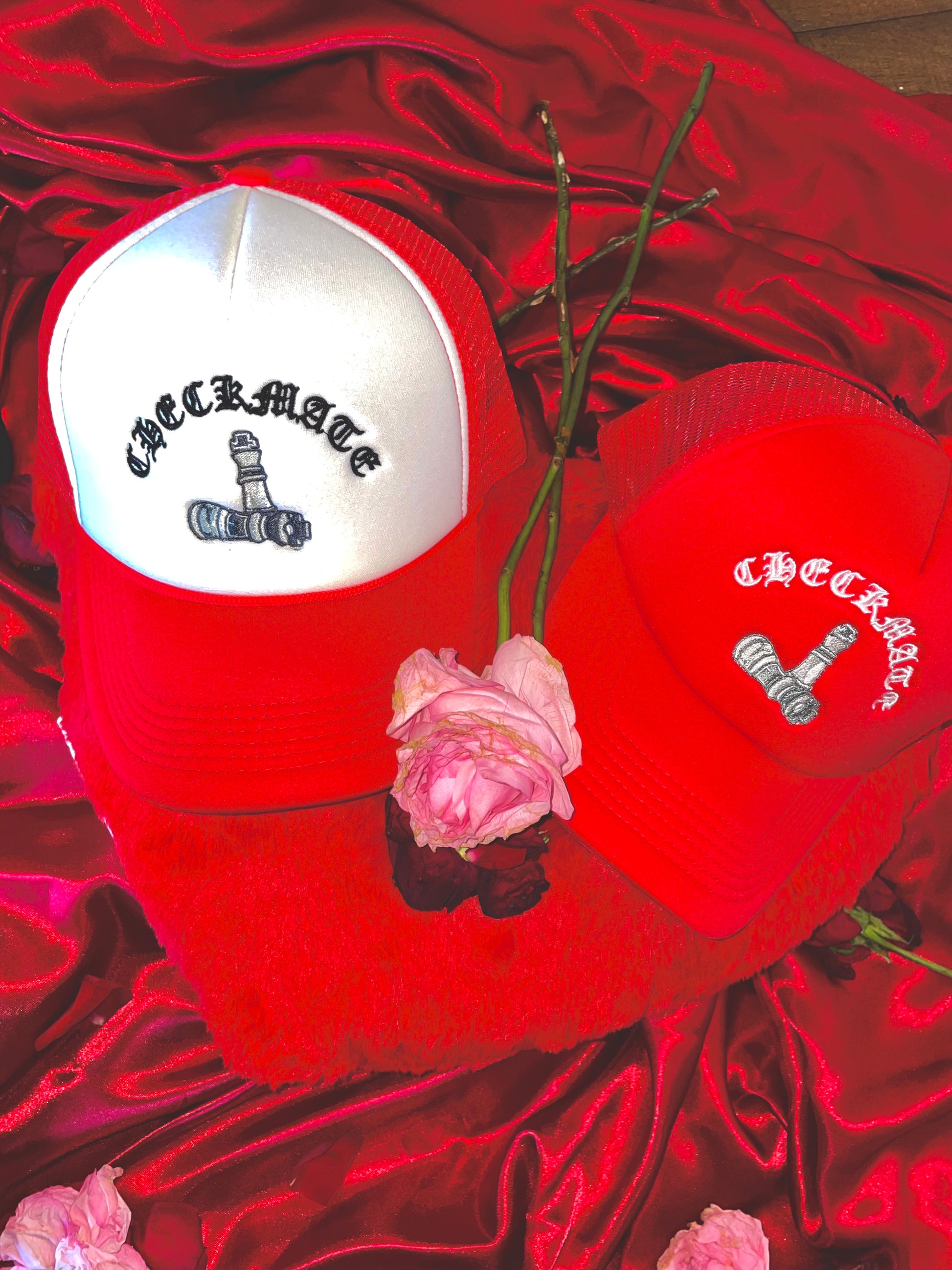 Checkmate Anywear Trucker in Green & White with Black Embroidery - OS
