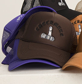 Checkmate Anywear Trucker in Blue with Black Embroidery - OS