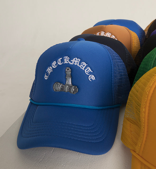 Checkmate Anywear Trucker in Beige with White Embroidery - OS