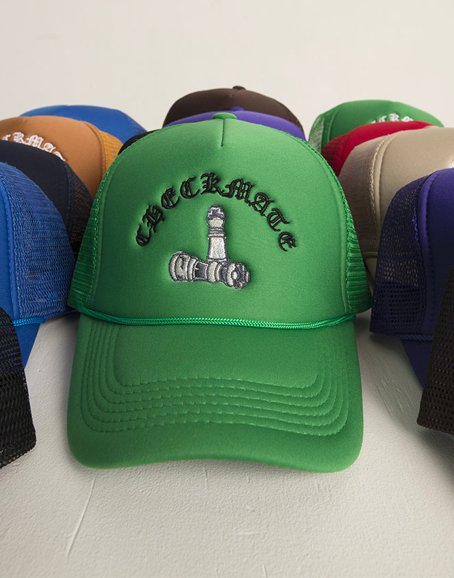 Checkmate Anywear Trucker in Blue with Black Embroidery - OS