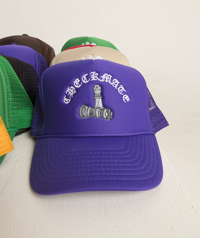 Checkmate Anywear Trucker in Purple with White Embroidery - OS