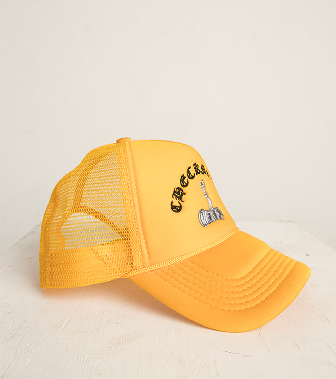 Checkmate Anywear Trucker in Yellow with Black Embroidery - OS