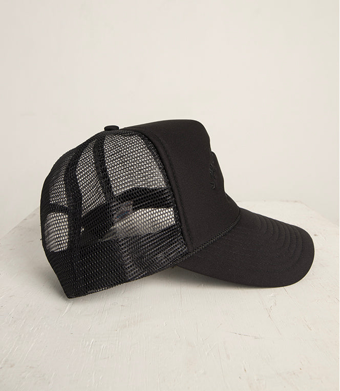 Checkmate Anywear Trucker in Black with Black Embroidery - OS