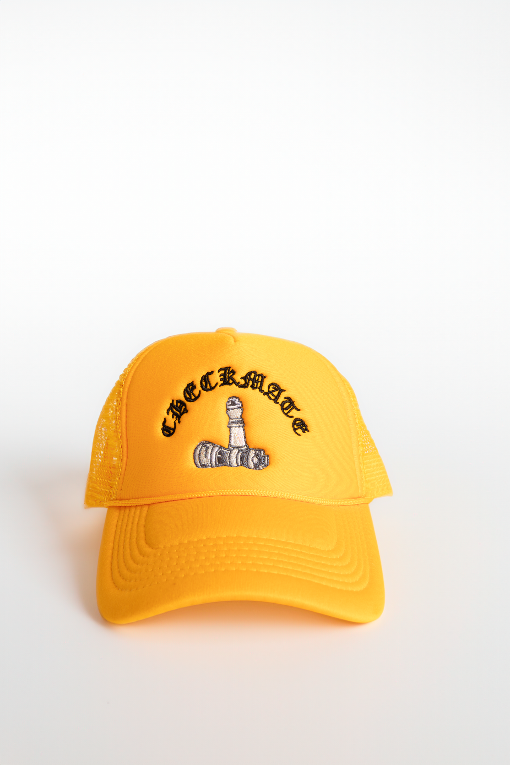 Checkmate Anywear Trucker in Yellow with Black Embroidery - OS