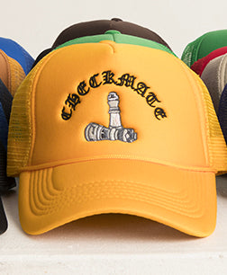 Checkmate Anywear Trucker in Blue with Black Embroidery - OS