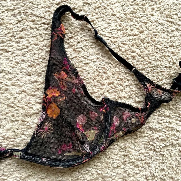 Laced Floral Bra