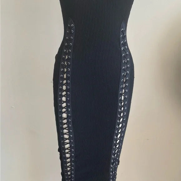 Fashion Nova Black Strapless Maxi Dress