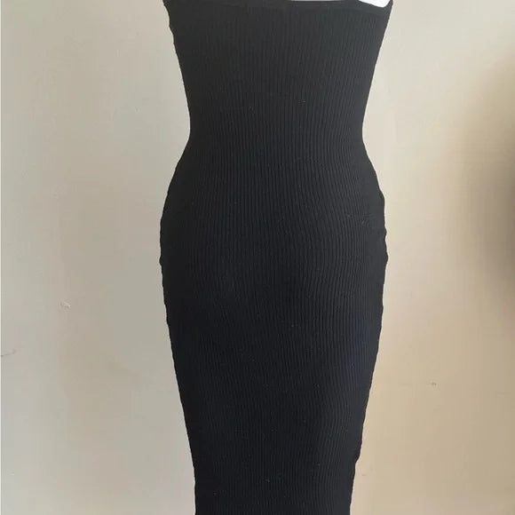 Fashion Nova Black Strapless Maxi Dress