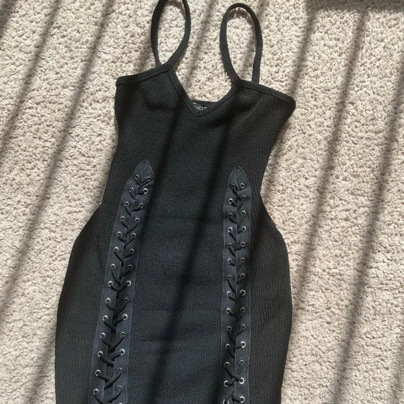 Fashion Nova Black Strapless Maxi Dress