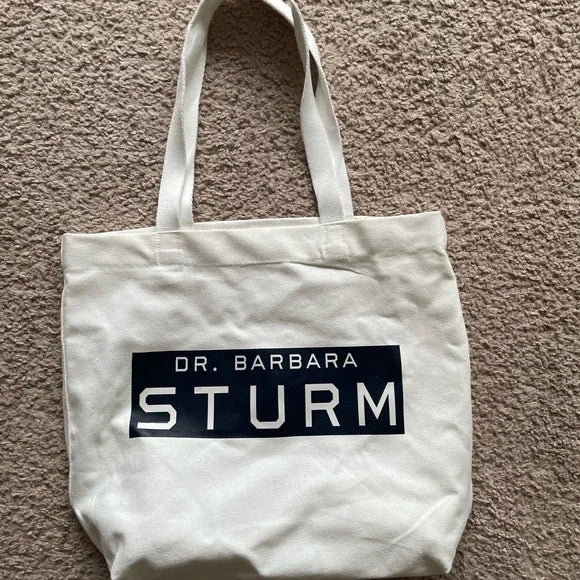 Dr. Barbara Sturm Cream Tote with Black Logo Sampler Bag