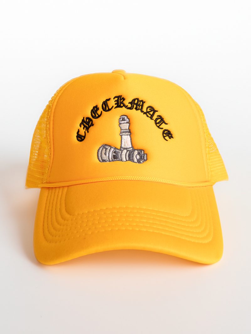 Checkmate Trucker in Yellow with Black Embroidery