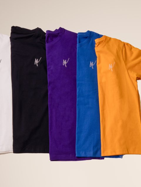 Checkmate Anywear Signature Jersey Cotton Logo T-shirt in Purple